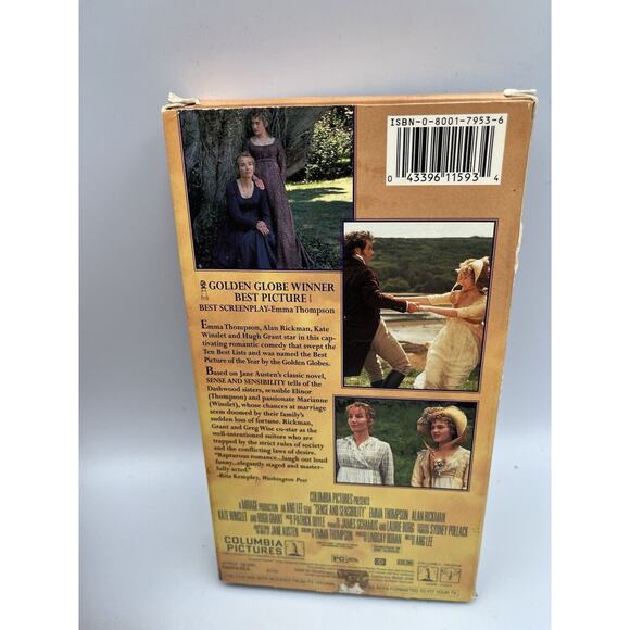 Sense and Sensibility (1995) VHS Tape (PG) Hugh Grant - Picture 3 of 5